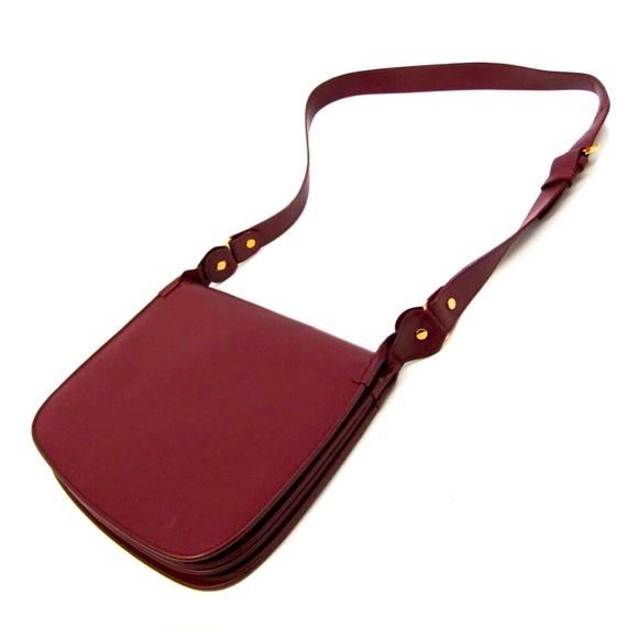 Cartier Handbags - Authentic Cartier Must Women's Leather Shoulder Bag Bordeaux